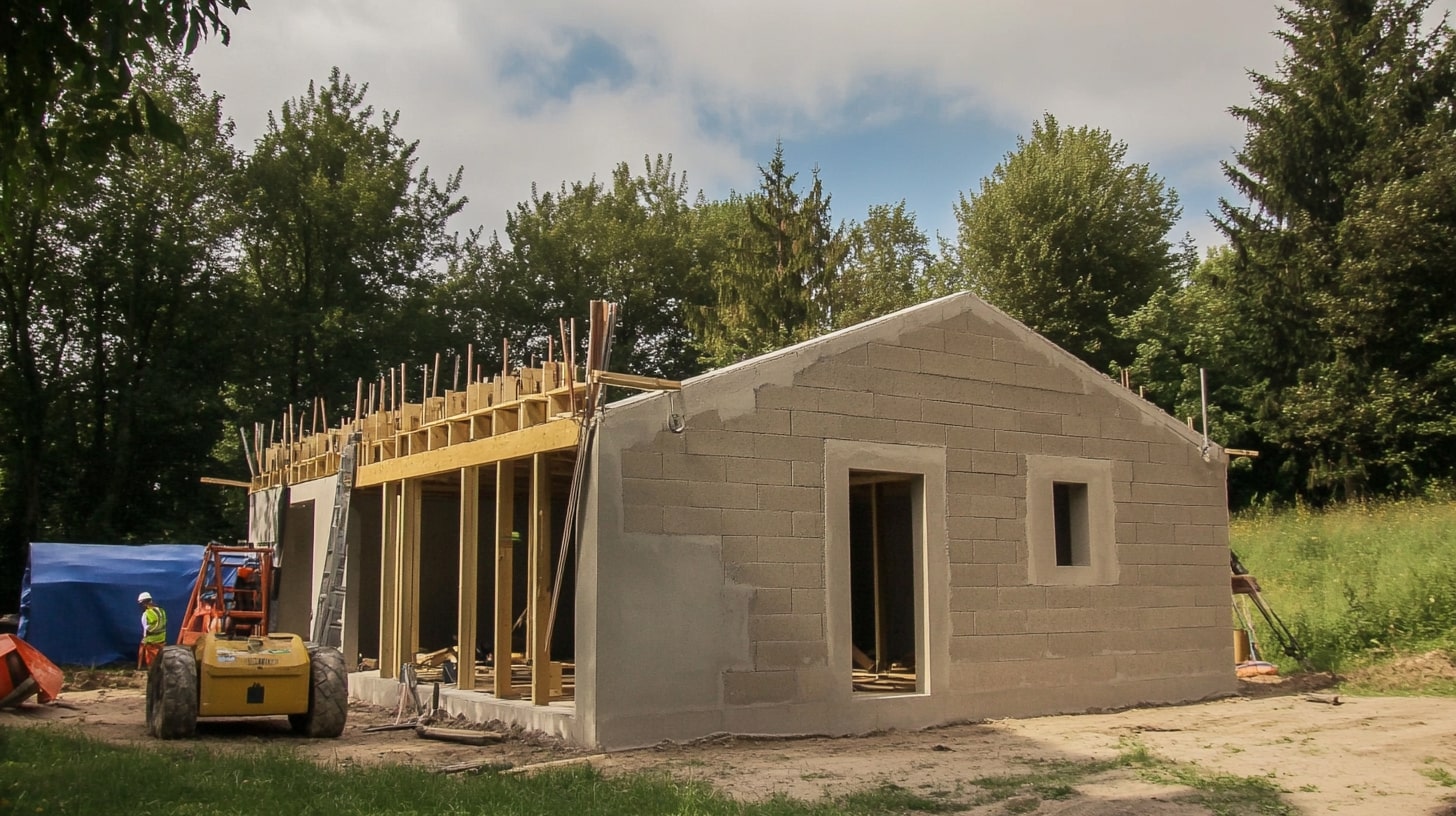 exemple de cabanon avec blocs de béton