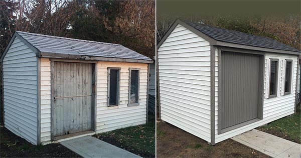 Best practices for re-roofing a shed