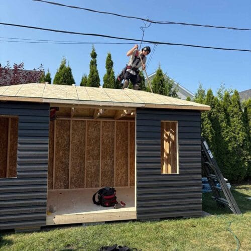 Installation cabanons de jardin